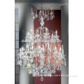 Indoor modern furniture crystal flat chandelier light for wedding decoration/restaurant furniture design CE UL